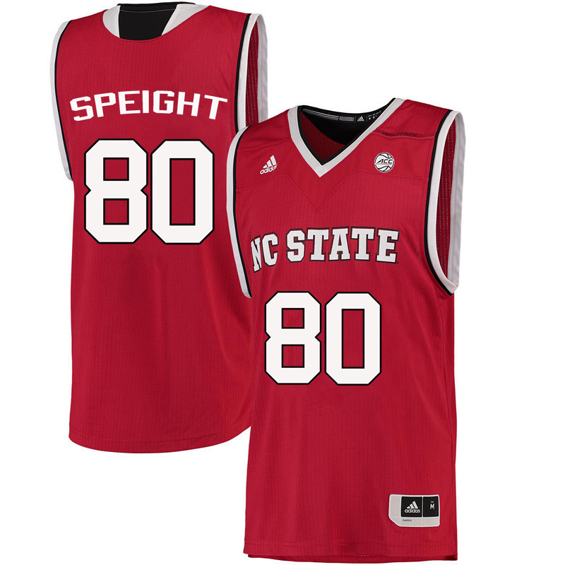 Men NC State Wolfpack #80 Bobby Speight College Basketball Jerseys-Red - Click Image to Close